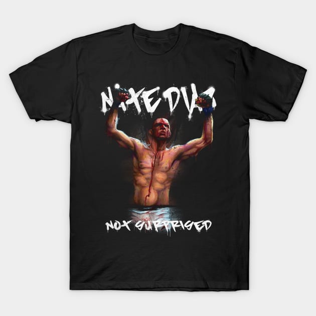 Nate Diaz Not Surprised 2 T-Shirt by BlackCollarPolitics